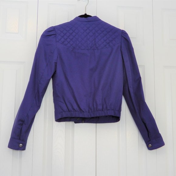 H&M Purple woman’s or junior’s Bomber Jacket in size 2 - Picture 7 of 14